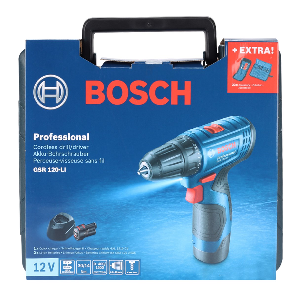  Bosch Professional GSR 120-LI 2 AH Şarjlı - Akülü Delme Vidalama Makinası - 06019G8002 