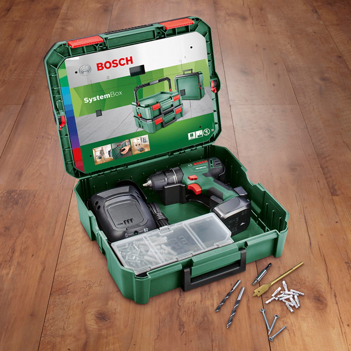  BOSCH PSB 1800 LI-2 +SystemBox Darbeli Akülü Vidalama -06039A330K 