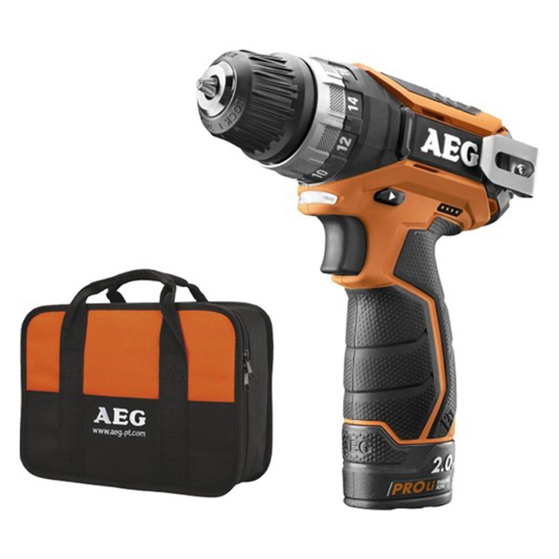  AEG BS 12 C2 Li 12 V 2.0 Ah Çift Akülü Tornavida Matkap T4935448465 