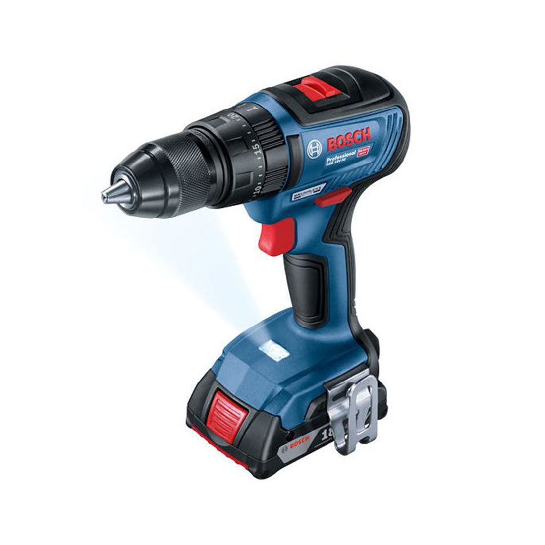  Bosch Professional GSB 18V-50 18V 2.0 + 5.0 Ah Li-ion Çift Akülü Delme Vidalama - 06019h5103 