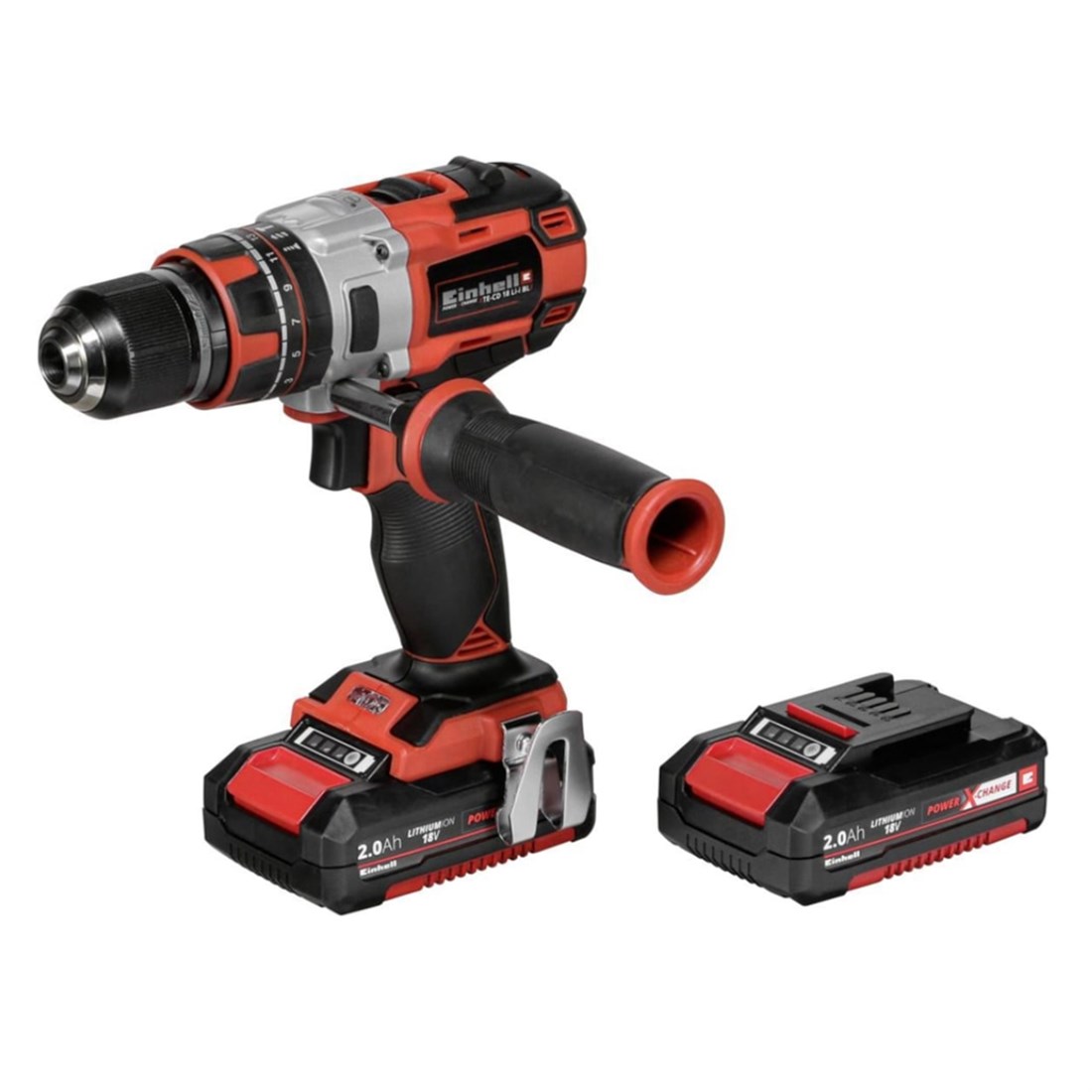  Einhell TE-CD 18 Li-i BL 18V Kömürsüz Çift Akülü Darbeli Matkap (2*2,0Ah) + 4513861 