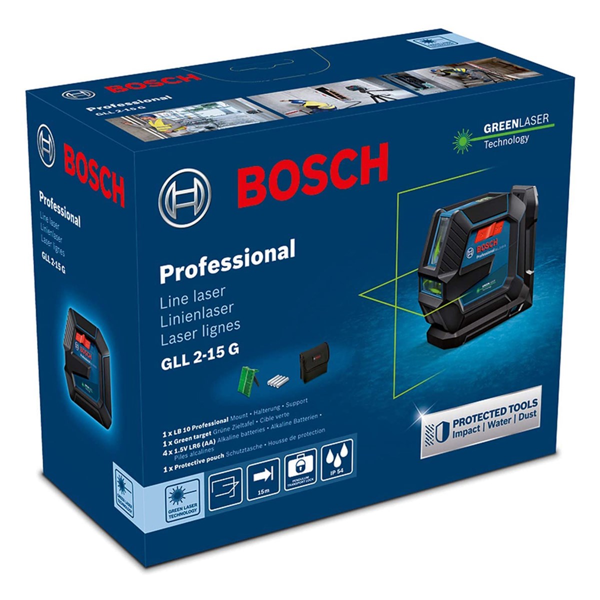  Bosch Professional GLL 2-15G Çizgi Hizalama Lazeri - 0601063W00 