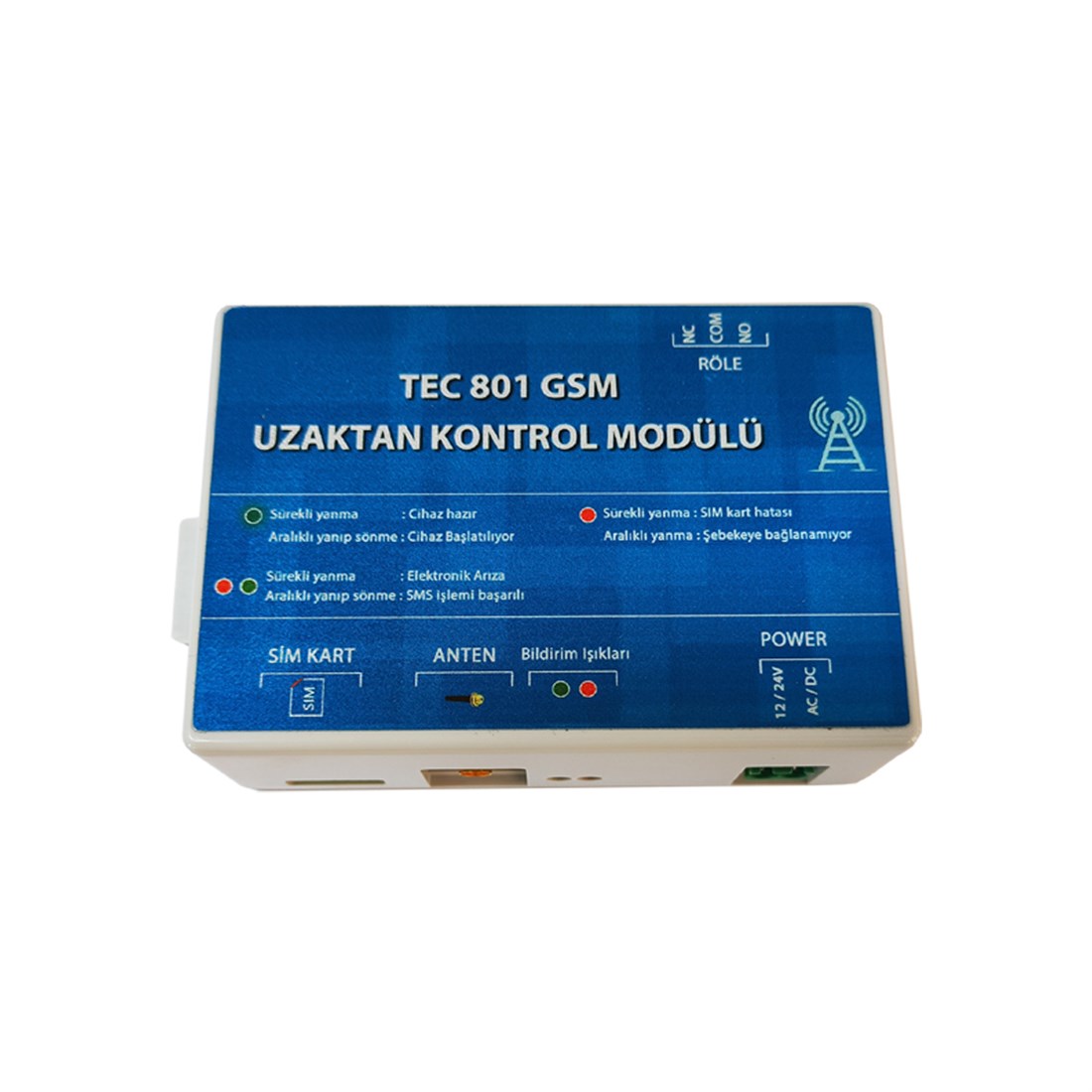  Tecimm Tec801 Tek Röleli Gsm Uzaktan Kapı Kontrol Cihazı 