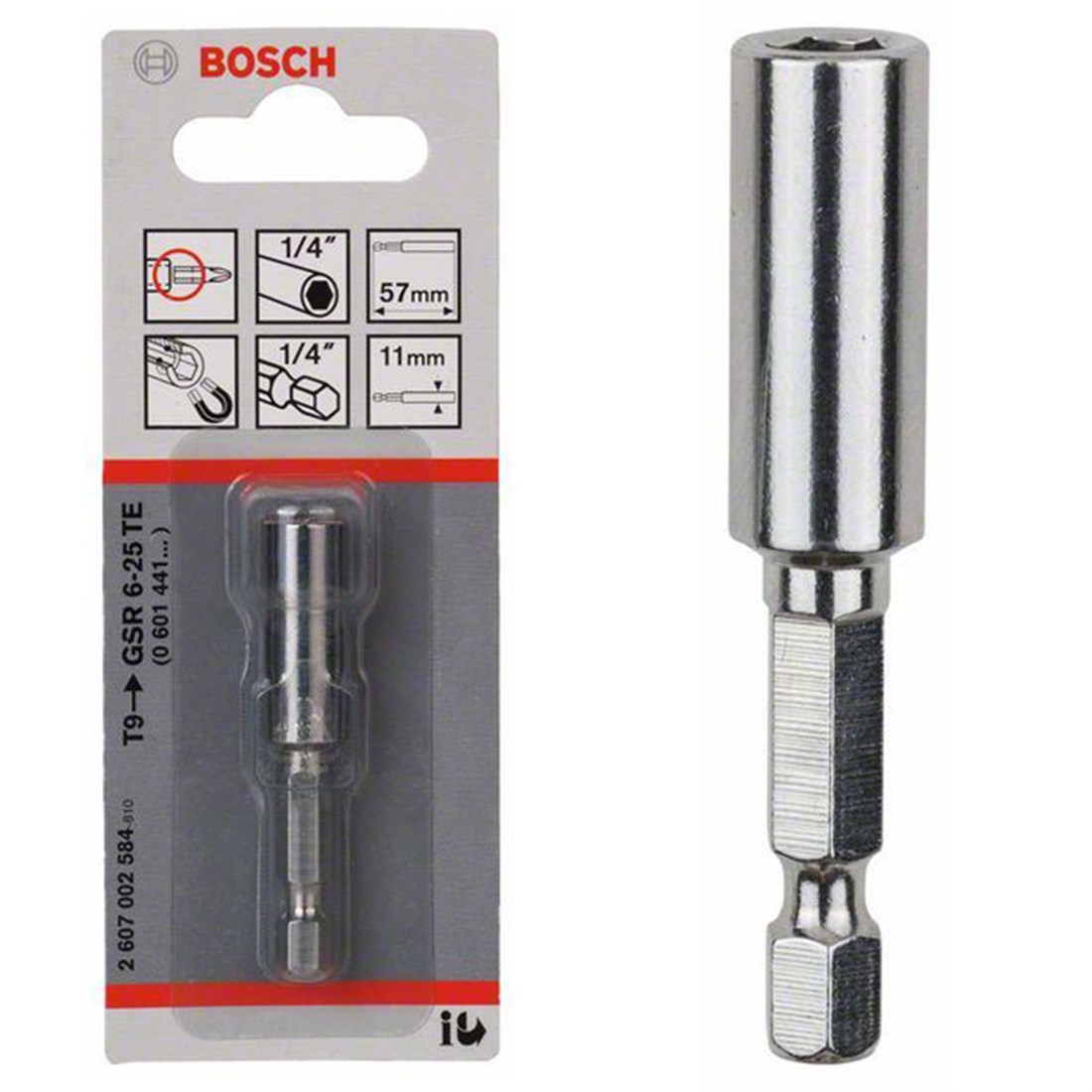  Bosch Standart Manyetik Vid. Uç Tutucu 11*57mm - 2607002584 