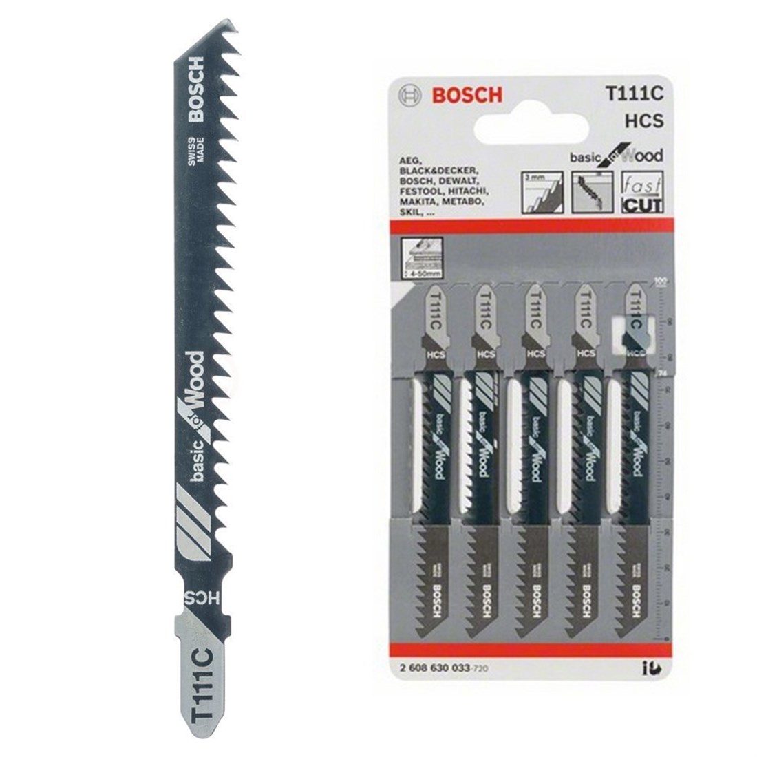  Bosch Dekupaj Bıçağı BasicforWood T111C 5'li - 2608630033 