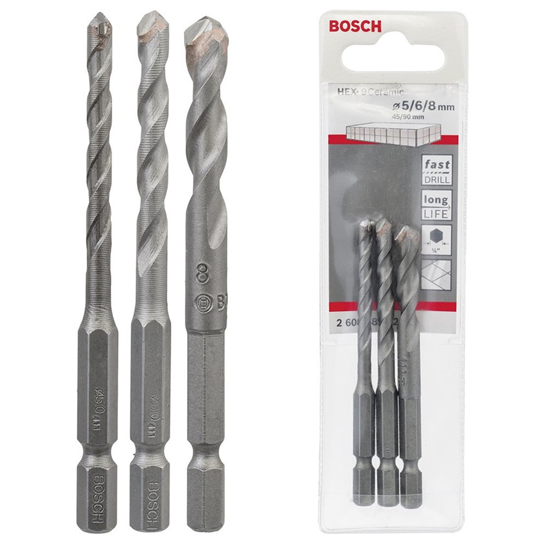  Bosch HEX-9 Seramik Matkap Ucu 3'lü Set - 2608589527 