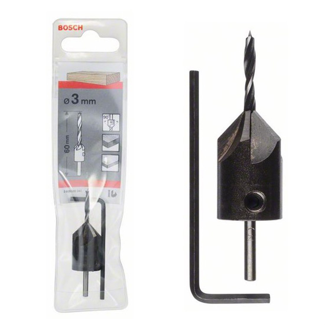  Bosch Havşalı Silindir Ahşap Matkap Ucu 3 mm - 2608595345 