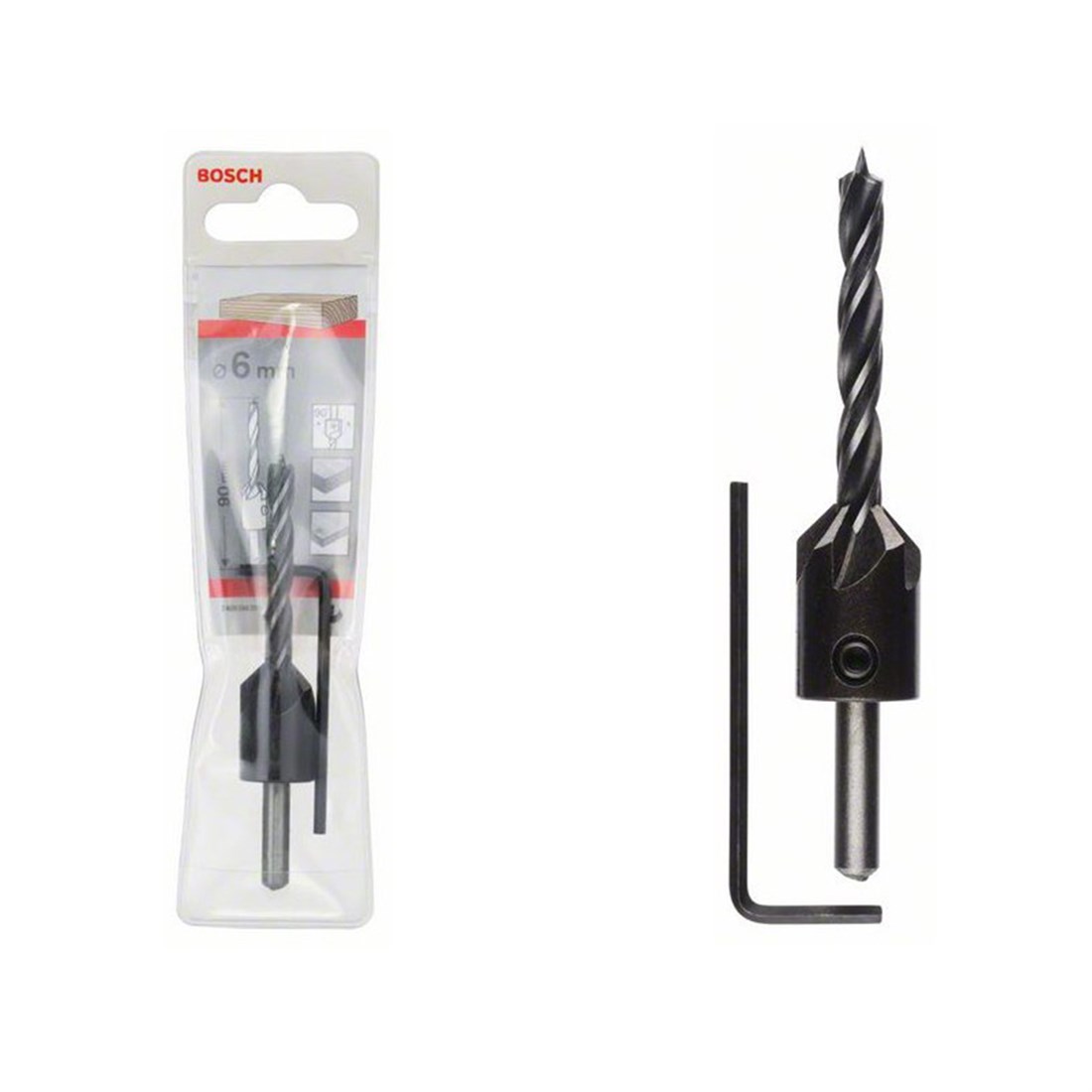  Bosch Havşalı Silindir Ahşap Matkap Ucu 6 mm - 2608596393 