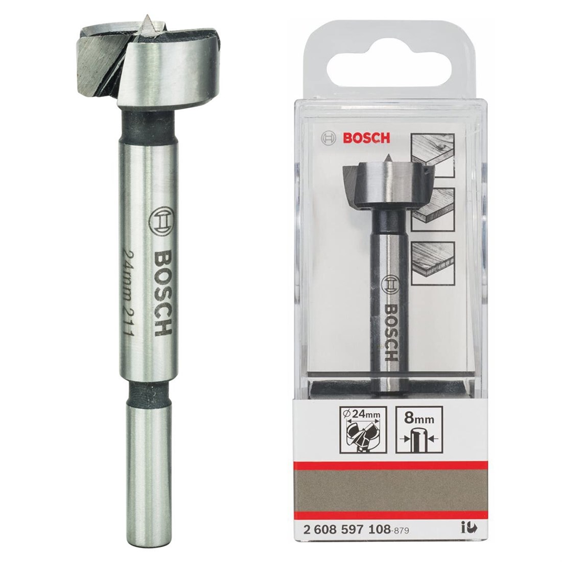  Bosch Menteşe Açma Ahşap Matkap Ucu 24 mm - 2608597108 