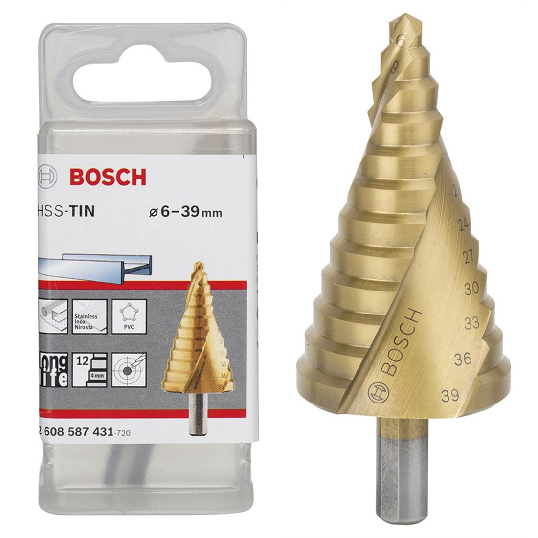  Bosch HSS-TiN 12 Kademeli Matkap Ucu 6-39 mm - 2608587431 