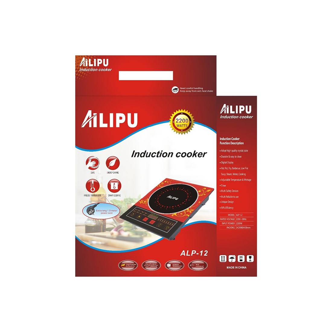  Aılıpu Alp-12 Elektrikli Tekli Ocak 2200 W 