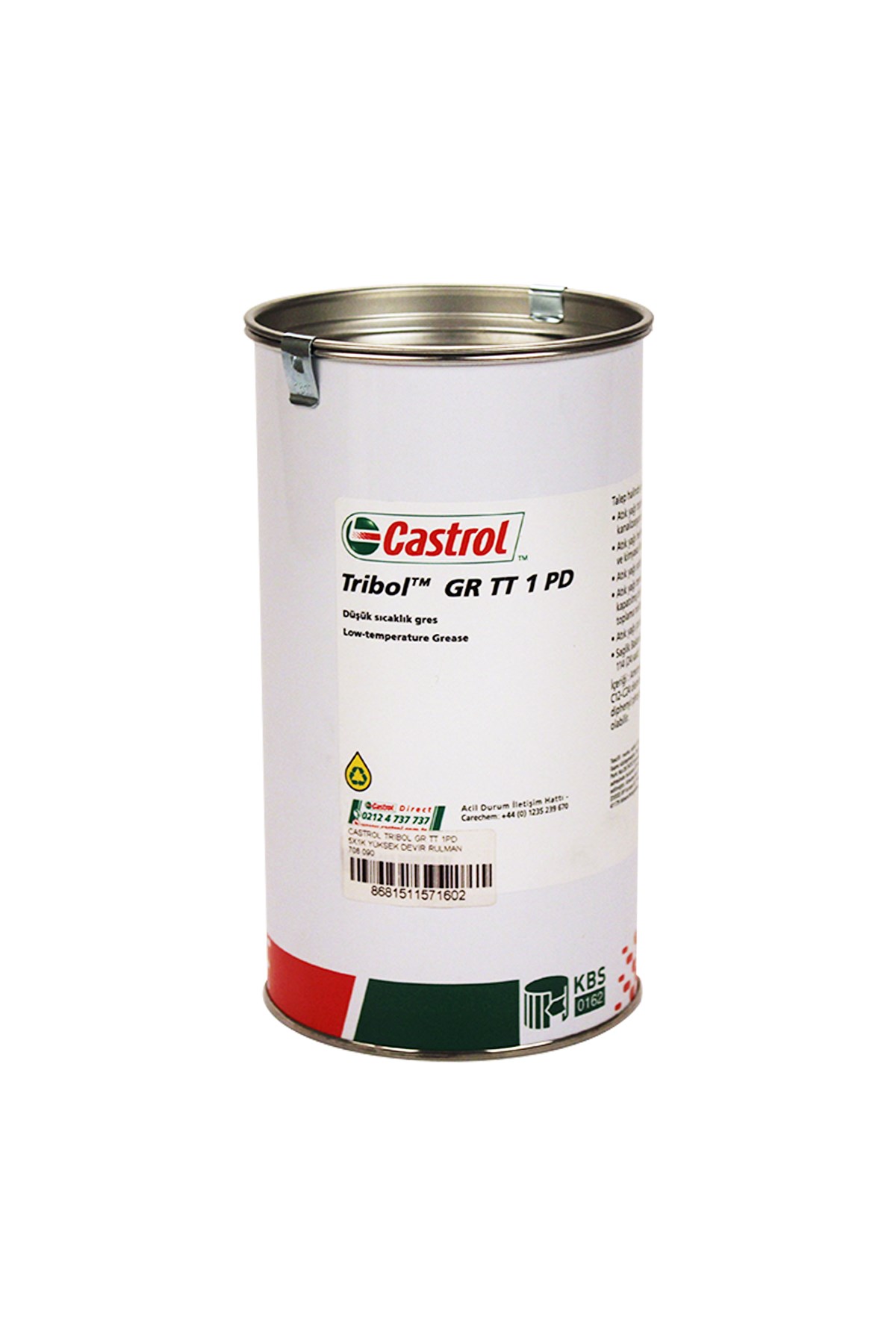  Castrol Trıbol Gr Tt 1Pd 5X1K 1Kğ Yüksek Devir Rulman Gresi 