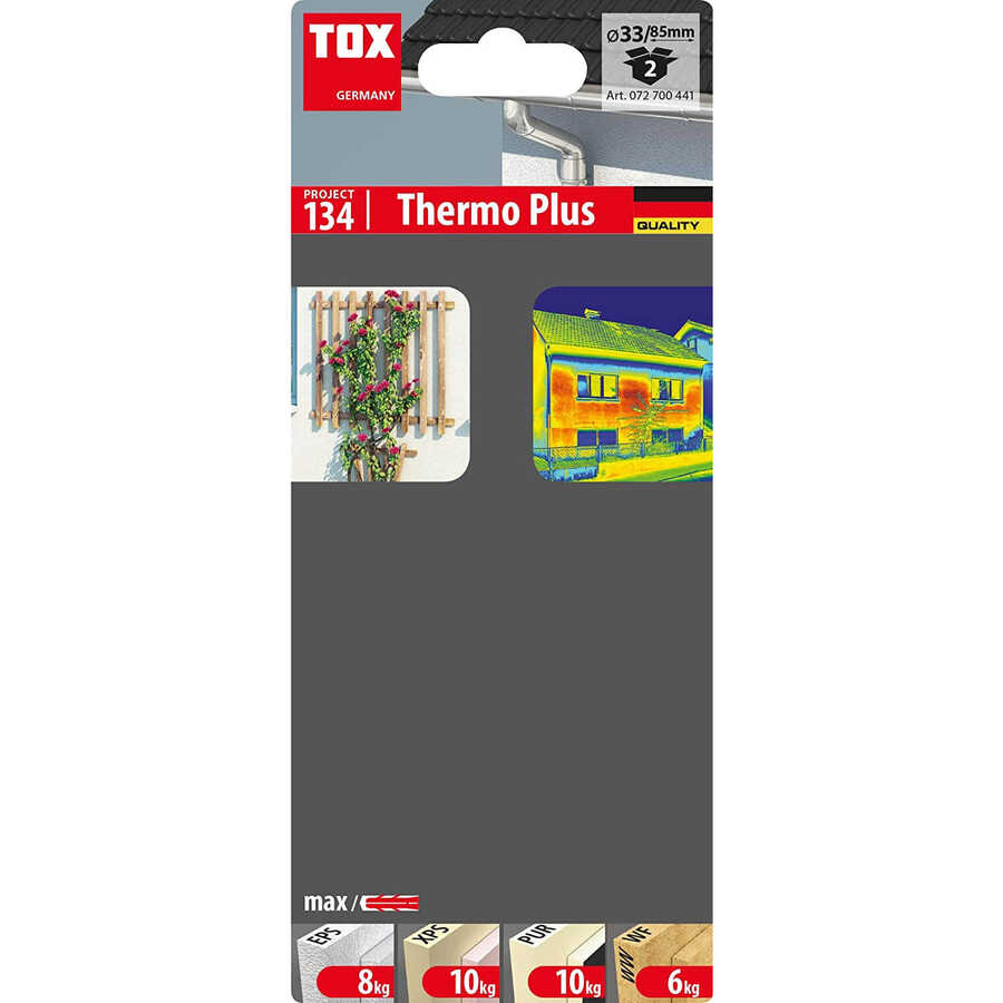 Tox 85 mm Uçlu A-ISOL Thermo İzolasyon Dübeli 2 Adet (072 700 44 1)