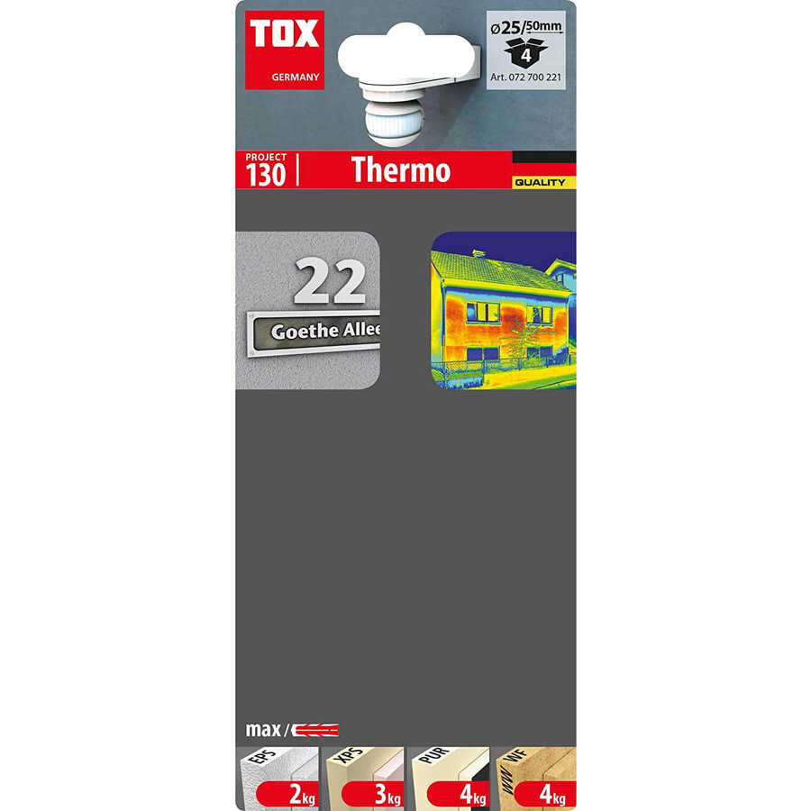 Tox 50 mm A-ISOL Thermo İzolasyon Dübeli 4 Adet (072 700 22 1)