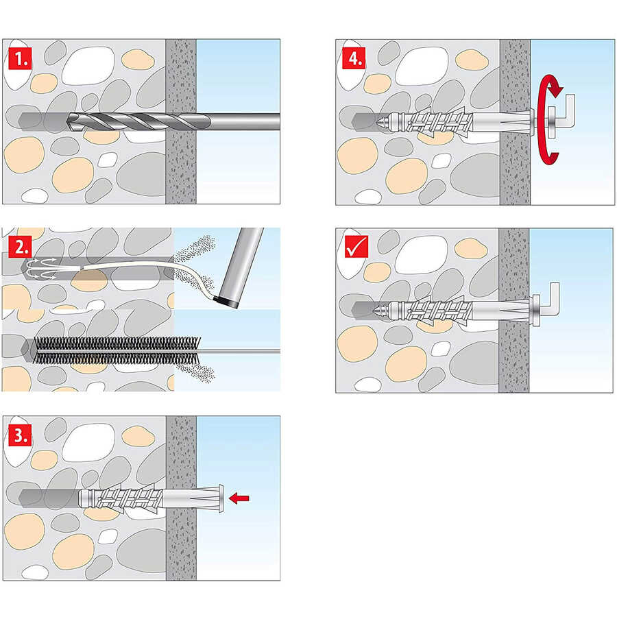 Tox 8X80 Pirat Longbird-L Kancalı H-TFS-L Çok Amaçlı Dübel 2 Adet (051 701 42