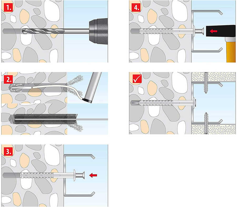 Tox 6X55 MSB Attack Çivili Dübel 50 Adet (019 102 15 1 )